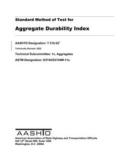 AASHTO T 210-22