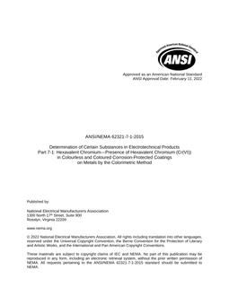 ANSI/NEMA 62321-7-1:2015