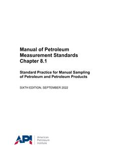 API MPMS Chapter 8.1