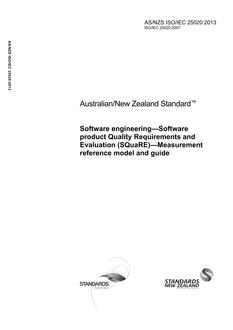 AS/NZS ISO/IEC 25020-2013