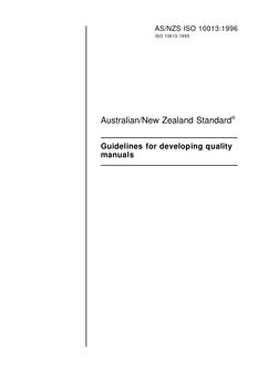 AS/NZS ISO 10013-1996