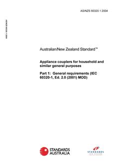 AS/NZS 60320.1-2004