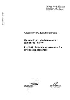 AS/NZS 60335.2.65-2006