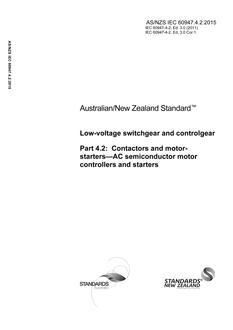 AS/NZS IEC 60947.4.2:2015