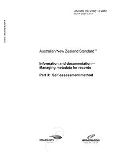 AS/NZS ISO 23081.3-2012