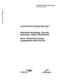 AS/NZS ISO/IEC 9798.4-2008