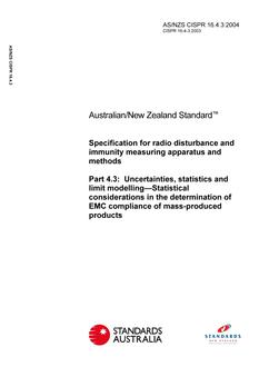 AS/NZS CISPR 16.4.3-2004