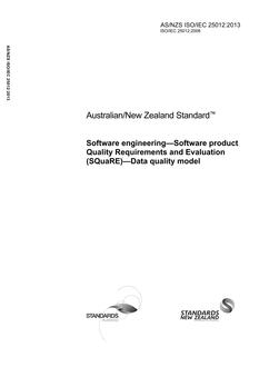 AS/NZS ISO/IEC 25012-2013