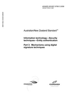 AS/NZS ISO/IEC 9798.3-2008