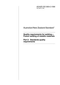 AS/NZS ISO 3834.3-1999