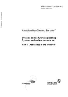 AS/NZS ISO/IEC 15026.4-2013