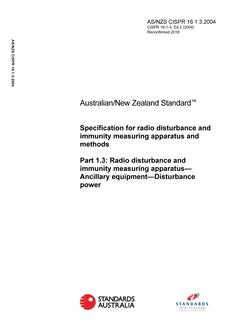 AS/NZS CISPR 16.1.3-2004 (2ND EDITION)