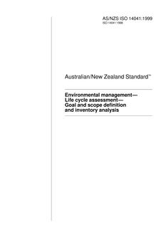 AS/NZS ISO 14041-1999