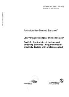 AS/NZS IEC 60947.5.7:2015