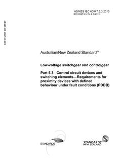 AS/NZS IEC 60947.5.3:2015