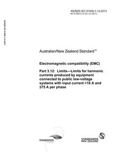 AS/NZS IEC 61000.3.12:2013