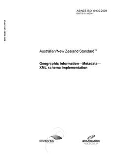 AS/NZS ISO 19139:2008