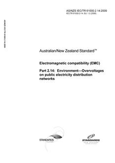 AS/NZS IEC TR 61000.2.14:2009