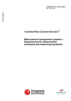 AS/NZS ISO 10012:2004