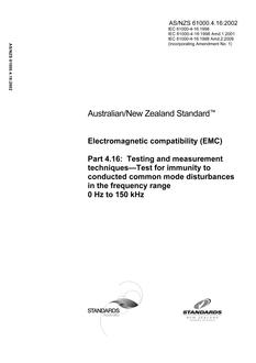 AS/NZS 61000.4.16:2002