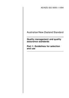 AS/NZS ISO 9000.1:1994