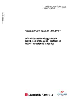 AS/NZS ISO/IEC 15414:2003