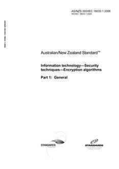 AS/NZS ISO/IEC 18033.1:2006