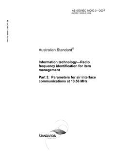 AS ISO IEC 18000.3-2007