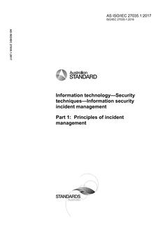 AS ISO/IEC 27035.1:2017