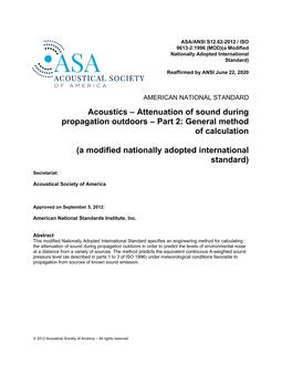 ASA S12.62-2012/ISO 9613-2:1996 (MOD) (R2020)