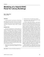 HI-02-06-1 — Modeling of a Hybrid HVAC Panel for Library Buildings