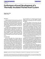 TO-98-13-5 — Performance-Based Development of a Thermally Insulated Pitched Roof System