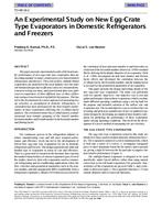 TO-98-18-2 — An Experimental Study on New Egg-Crate Type Evaporators in Domestic Refrigerators and Freezers