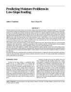 Predicting Moisture Problems in Low-Slope Roofing