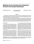 Methods for the Assessment of Moisture Content of Envelope Assemblies