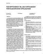 SL-90-05-2 — Fan Efficiency vs. Unit Efficiency for Cleanroom Application