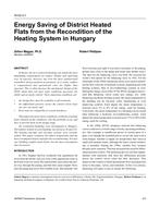 HI-02-03-1 — Energy Saving of District Heated Flats from the Recondition of the Heating System in Hungary