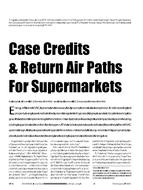 Case Credits and Return Air Paths for Supermarkets