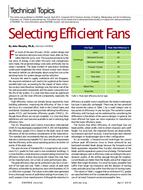 Technical Topics: Selecting Efficient Fans