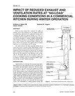 SD-95-01-3 — Impact of Reduced Exhaust and Ventilation Rates at "No Load" Cooking Conditions in a Commercial Kitchen During Winter Operation