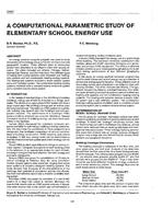 3407 — A Computational Parametric Study of Elementary School Energy Use