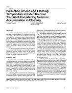 4418 — Prediction of Skin and Clothing Temperatures Under Thermal Transient Considering Moisture Accumulation in Clothing