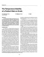 CH-89-17-1 — The Temperature Stability of a Radiant Slab-on-Grade