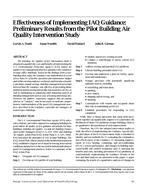 Effectiveness of Implementing IAQ Guidance: Preliminary Results from the Pilot Building Air Quality Intervention Study