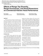 CH-06-08-3 – Effects of Range Top Diversity, Range Accessories, and Hood Dimensions on Commercial Kitchen Hood Performance