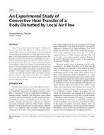 4491 — An Experimental Study of Convective Heat Transfer of a Body Disturbed by Local Air Flow