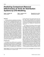 4532 — Predicting Contaminant Removal Effectiveness of Three Air Distribution Systems by CFD Modeling