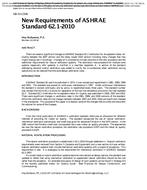 AB-10-C006 — New Requirements of ASHRAE Standard 62.1-2010