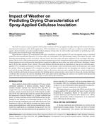 Buildings XI Conference — Impact of Weather on Predicting Drying Characteristics of Spray-Applied Cellulose Insulation