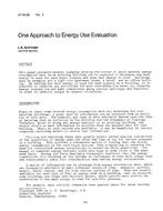 AT-84-08-3 — One Approach to Energy Use Evaluation